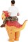 GOOSH Inflatable Ride on Dinosaur Orange Halloween Costume for Kids and Adults